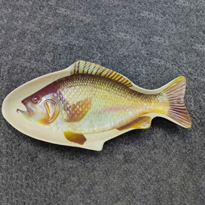 Picture of new Excusive Fish Design Serving Dish / Plate 14" Inch,Oven Proof melamine(Multicolor)