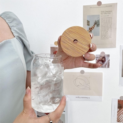 Picture of Glass cup new high borosilicate coffee cup glass water cup cold drink cola beverage cup milk tea milk single layer cup(clear mug 1pcs 540ml)