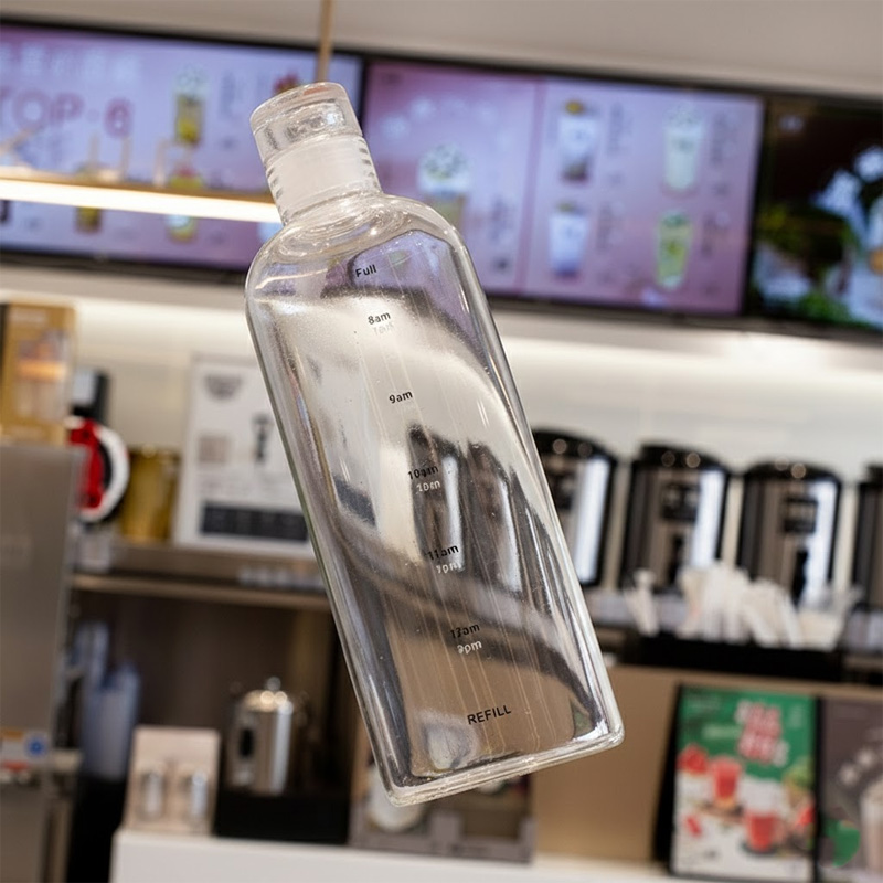 Picture of portable large-capacity single-layer sports glass high borosilicate material outdoor water cup(1000ml new shape)