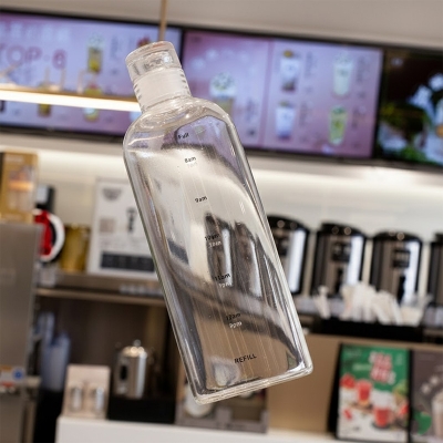 Picture of portable large-capacity single-layer sports glass high borosilicate material outdoor water cup(1000ml new shape)