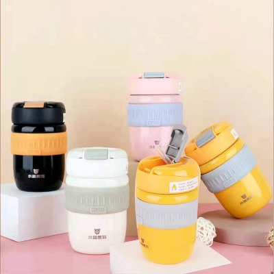 Picture of New  thermos cup high-looking stainless steel coffee cup, accompanying double drinking cup, portable student cup(550ml without led 3d)