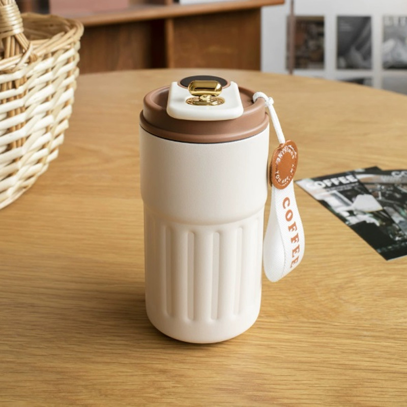 Picture of thermos cup for girls, high-looking stainless steel coffee cup, accompanying double drinking cup, portable student cup(3d mug without led)