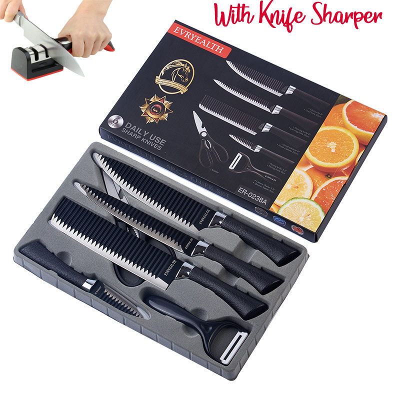 Picture of New international Stainless Steel Kitchen tools 6 Pcs Set Non-Stick Coating(cooking  set with sharper)