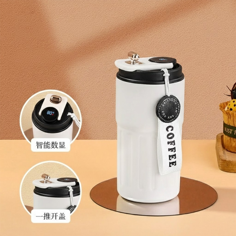 Picture of New  thermos cup high-looking stainless steel coffee cup, accompanying double drinking cup, portable student cup(550ml without led 3d)