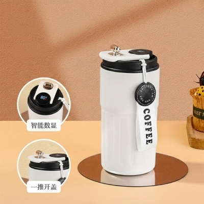 Picture of New  thermos cup high-looking stainless steel coffee cup, accompanying double drinking cup, portable student cup(550ml without led 3d)