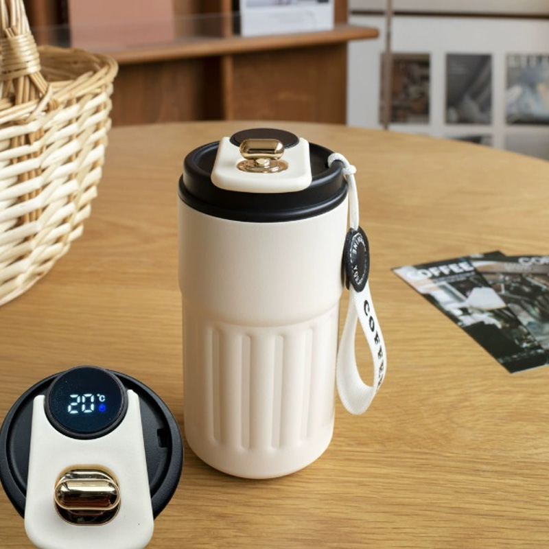 Picture of thermos cup for girls, high-looking stainless steel coffee cup, accompanying double drinking cup, portable student cup(3d mug without led)