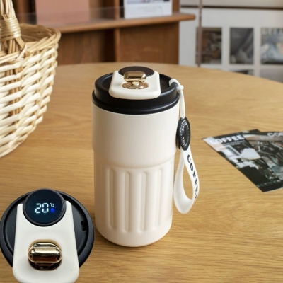 Picture of thermos cup for girls, high-looking stainless steel coffee cup, accompanying double drinking cup, portable student cup(3d mug without led)