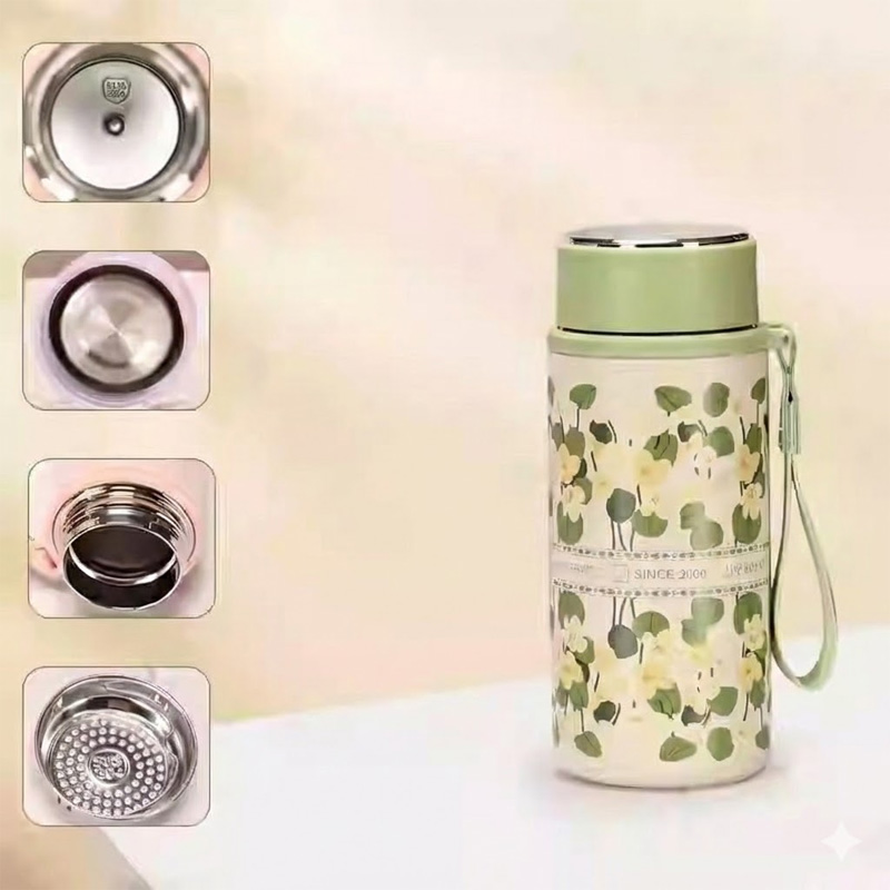 Picture of New Customized 316 stainless steel 3d printed mini sling portable handle thermos cup water bottle(multicolour 1 pcss)