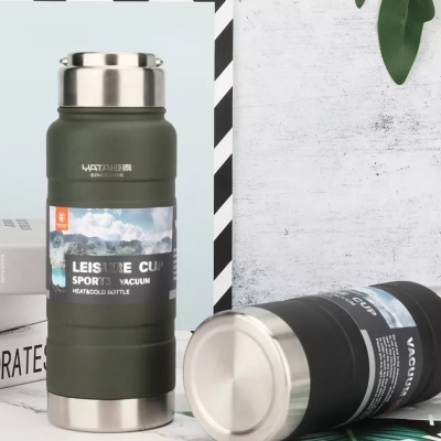 Picture of Keelorn Double Layer 500ml Vacuum Flasks Thermoses Cup Business Coffee Mug Thermoscup Stainless Steel vacuum flasks for Car Water Bottle(Black)