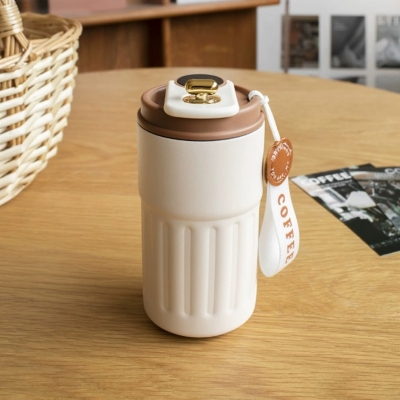 Picture of thermos cup for girls, high-looking stainless steel coffee cup, accompanying double drinking cup, portable student cup(3d mug without led)