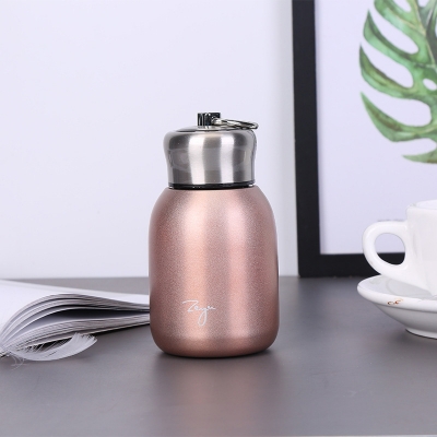 Picture of Leakproof Portable Modern Thermal Drinking Bottle MIni Lightweight Stainless Steel Water Bottle for Kids Men Women(Rose Gold)