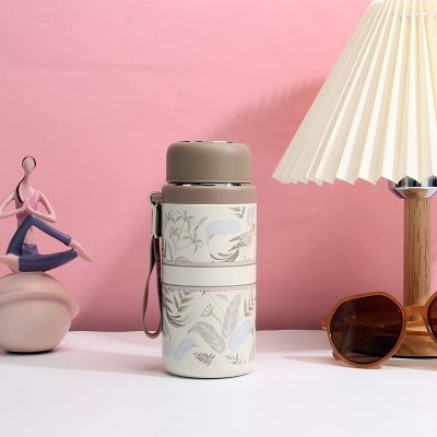 Picture of New Customized 316 stainless steel 3d printed mini sling portable handle thermos cup water bottle(multicolour 1 pcss)