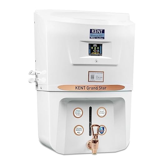 Picture of Kent 9 Liter Grand Star RO| RO+UV+UF+Alkaline+Copper+TDS Control+UV LED Tank| Auto Flush Feature Water Purifier