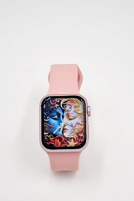 Picture of X10 MINI Women Smart Watch 2.19 Inch LED Touch Display | Wireless Charging | Dual Pink Band | Bluetooth Calling - Multicolor