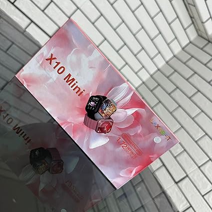 Picture of X10 MINI Women Smart Watch 2.19 Inch LED Touch Display | Wireless Charging | Dual Pink Band | Bluetooth Calling - Multicolor