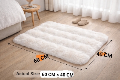 Picture of Rabbit Fur Style Faux Fur Carpet Premium Quality | Soft Fluffy Rug for Bedroom & Living Room