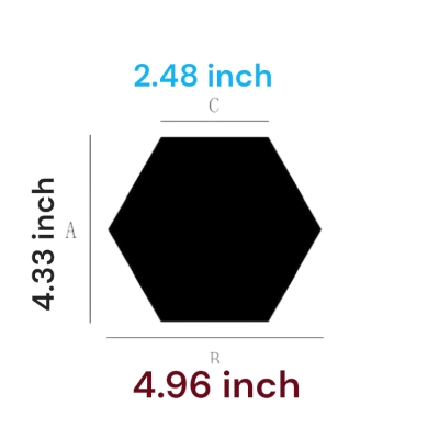 Picture of Hexagon Acrylic Mirror Wall Sticker 10 Pieces | DIY Self Adhesive Decorative Mirror for Home Interior