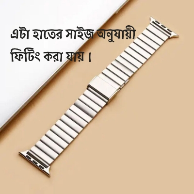 Picture of Classic Metal Link Bracelet Strap for Apple / Android Smartwatch –SmartWatch Strap Silver/ Black