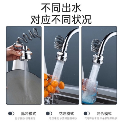 Picture of Flexible Faucet Extension with 3 Spray Modes – Kitchen Sink Water Saver - Silver