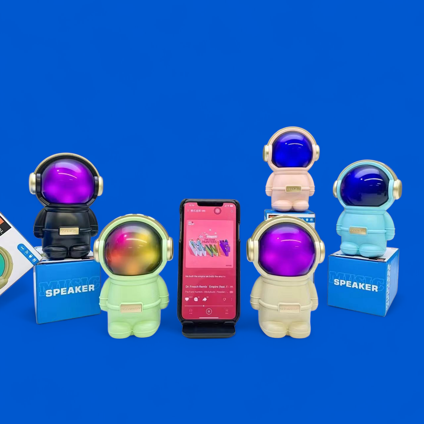 Picture of 808 Astronaut Light Portable Bluetooth Speaker | Smart Astronaut Design | LED Night Light & Music Player - Multicolor