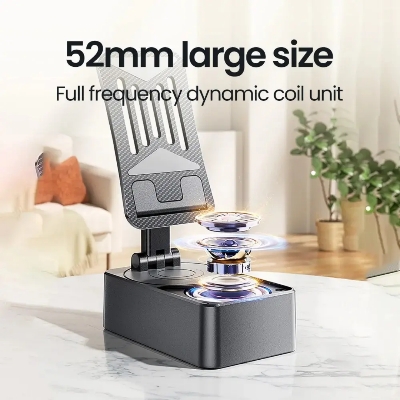 Picture of 3-in-1 Phone Stand with Wireless Speaker | Anti-Slip Base | HD Surround Sound | Compatible with iPhone & Smartphones | Cool Gadget