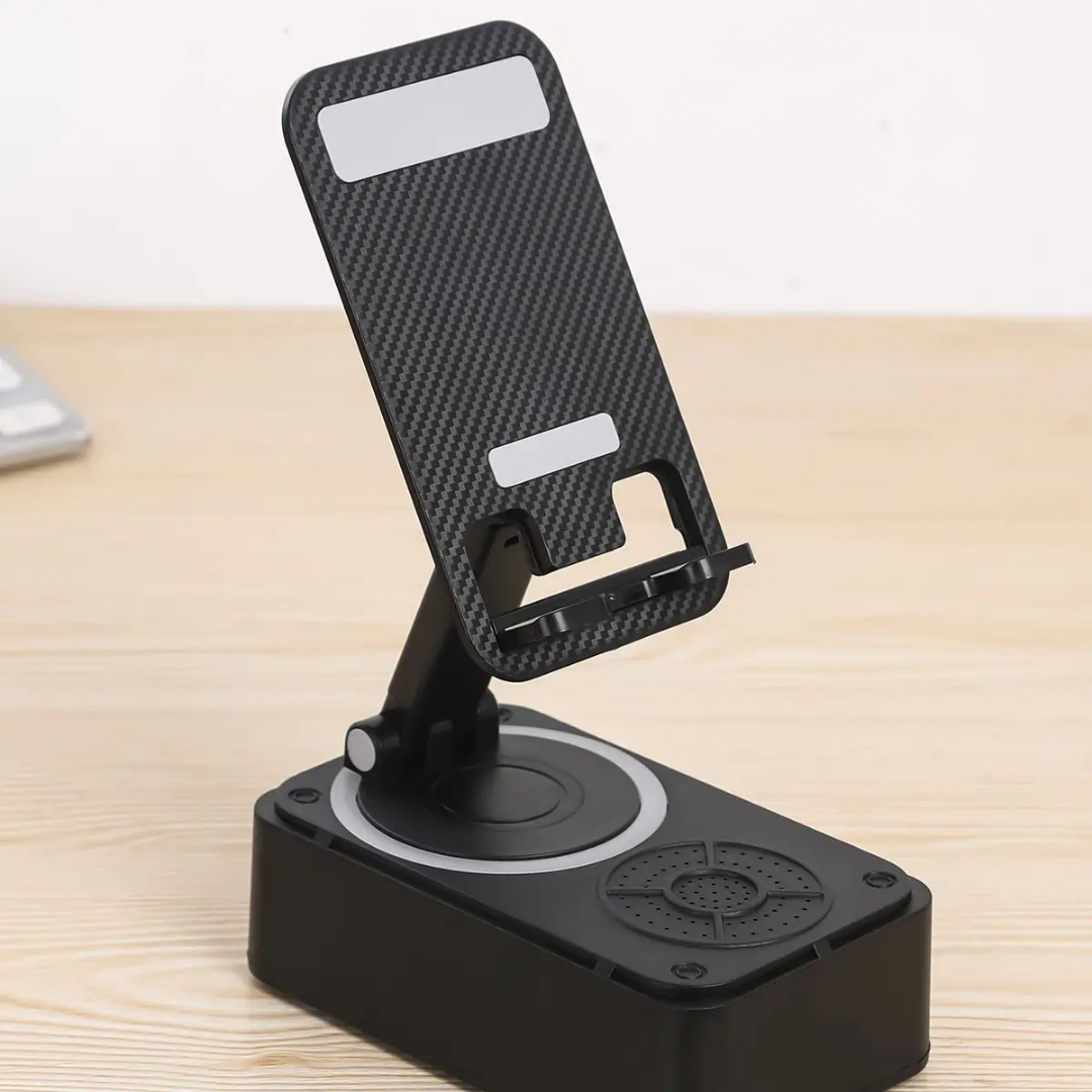 Picture of 3-in-1 Phone Stand with Wireless Speaker | Anti-Slip Base | HD Surround Sound | Compatible with iPhone & Smartphones | Cool Gadget