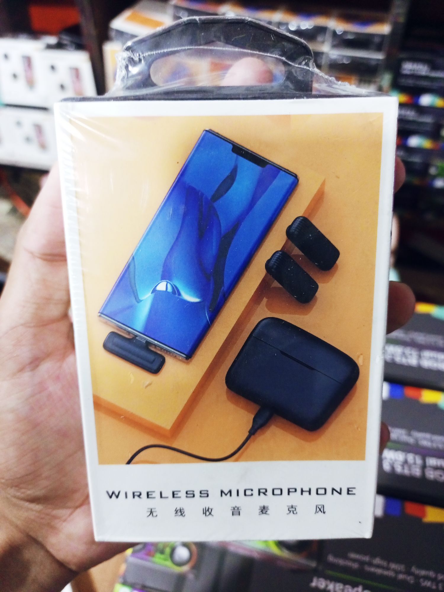 Picture of J13 Portable Wireless Dual Lapel Lavalier Microphone | Dynamic Mic with Charging Case | 20Hz–20kHz Frequency for Live Teaching & Phone Recording