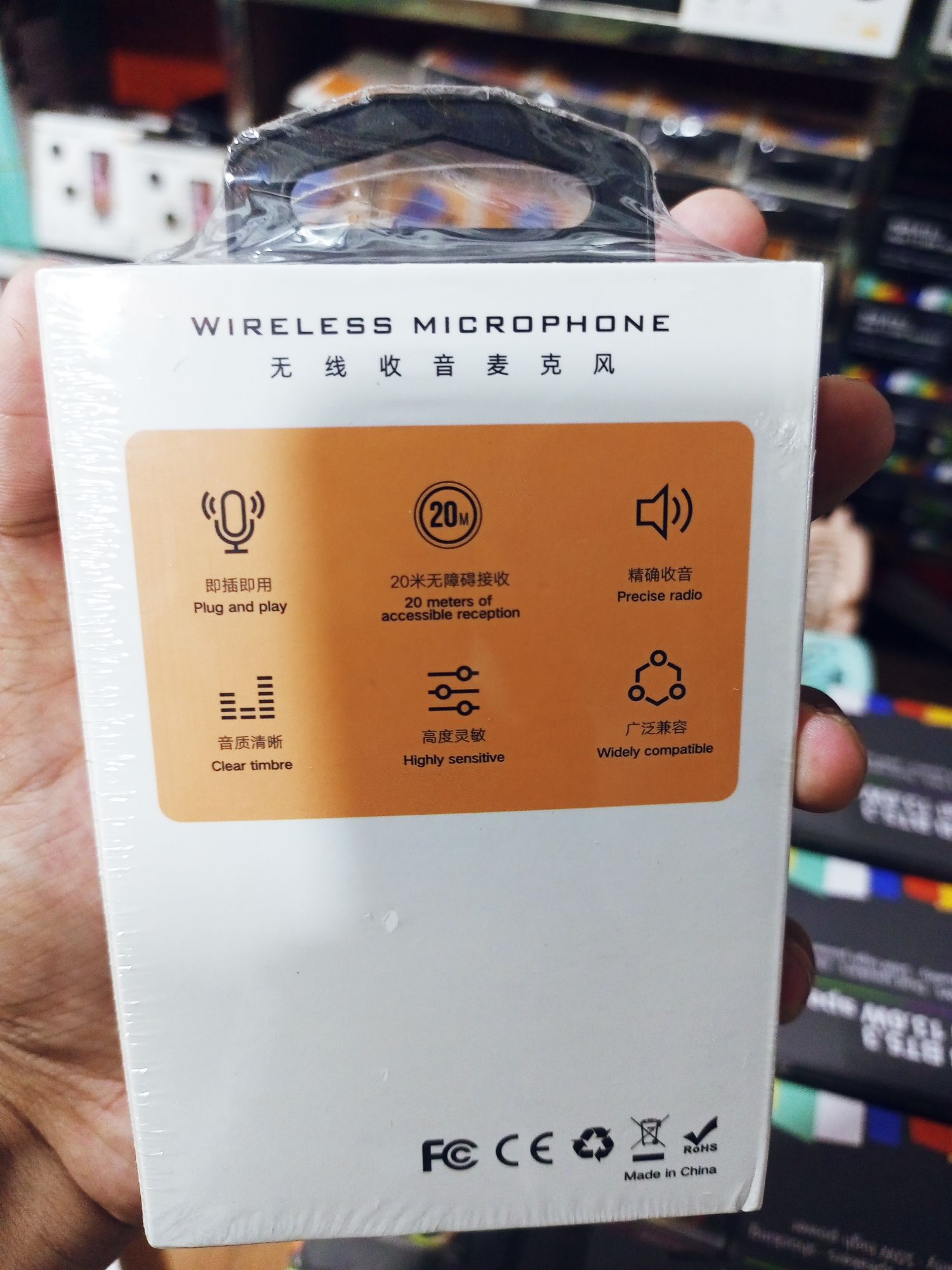 Picture of J13 Portable Wireless Dual Lapel Lavalier Microphone | Dynamic Mic with Charging Case | 20Hz–20kHz Frequency for Live Teaching & Phone Recording