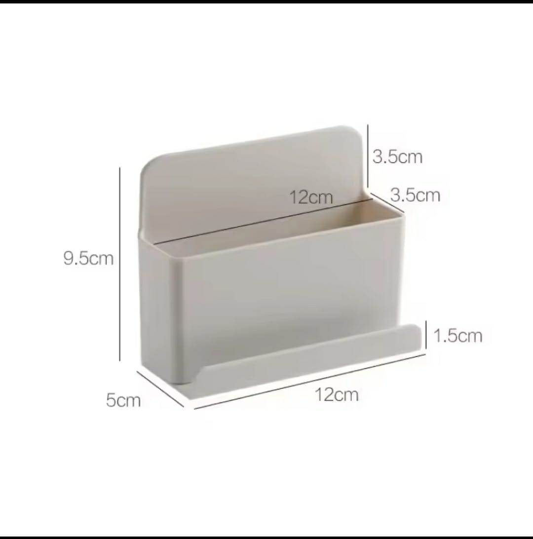 Picture of 2 In 1 Wall Mounted Organizer Storage Box Remote Control Air Conditioner Storage Case Mobile Phone Plug Holder Container Rack - Multicolor