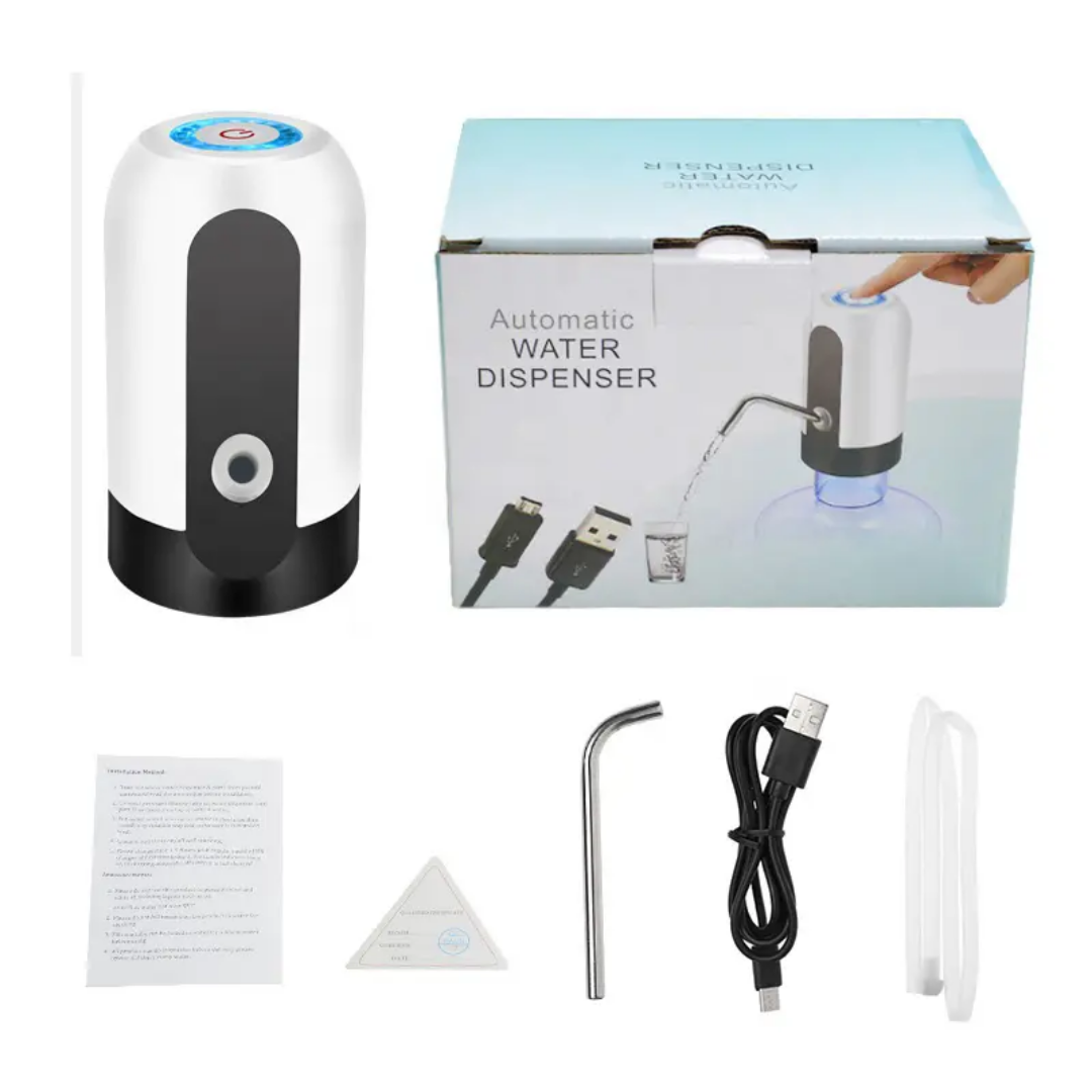 Picture of Plastic Portable Mini USB Rechargeable Water Dispenser Pump | Automatic Electric Water Pump for Bottles - Multicolor