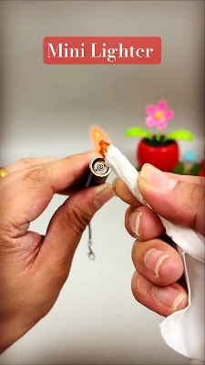 Picture of Type-C Lighter + Number Plate Keychain Holder | USB Rechargeable Electric Lighter & Custom Keyring Set - Multicolor