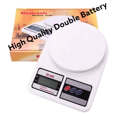 Picture of High Quality SF-400 Digital Kitchen Scale | LCD Food Weighing Scale 5kg/10kg | Electronic Kitchen Scale with 1g Accuracy | AA Battery Powered - White