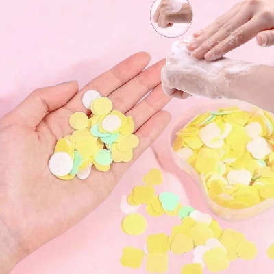 Picture of Hand Soap Sheet – Clear Disposable Paper Soap Sheets | Portable Individuation Travel Soap for Hand Wash & Hygiene - Multi Colour