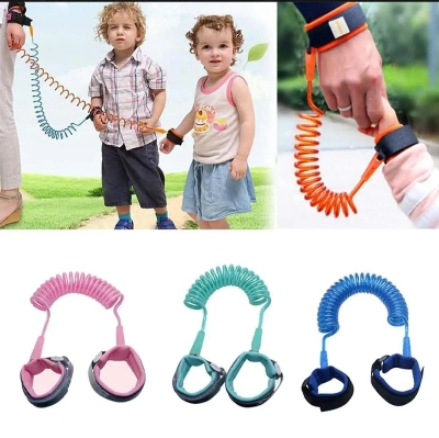 Picture of Baby Anti-Lost Walking Harness | Kids Outdoor Wrist Link & Toddler Safety Leash | Adjustable Safety Rope & Wristband - Multicolor