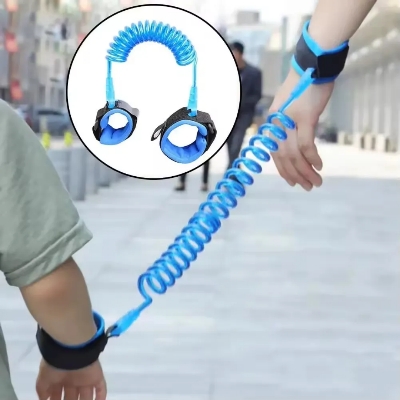 Picture of Baby Anti-Lost Walking Harness | Kids Outdoor Wrist Link & Toddler Safety Leash | Adjustable Safety Rope & Wristband - Multicolor