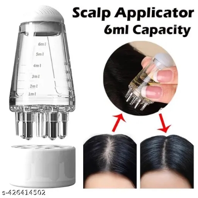 Picture of Scale Root Comb Applicator Scalp Oil Applicator - Hair Oil Applicator - White