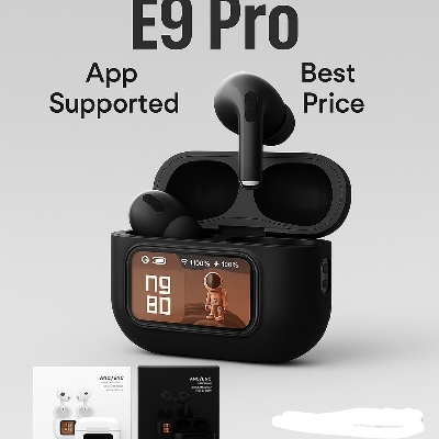 Picture of E9 Pro AirPods | App Control | High Quality Wireless Earbuds | ANC & ENC Noise Cancellation Support