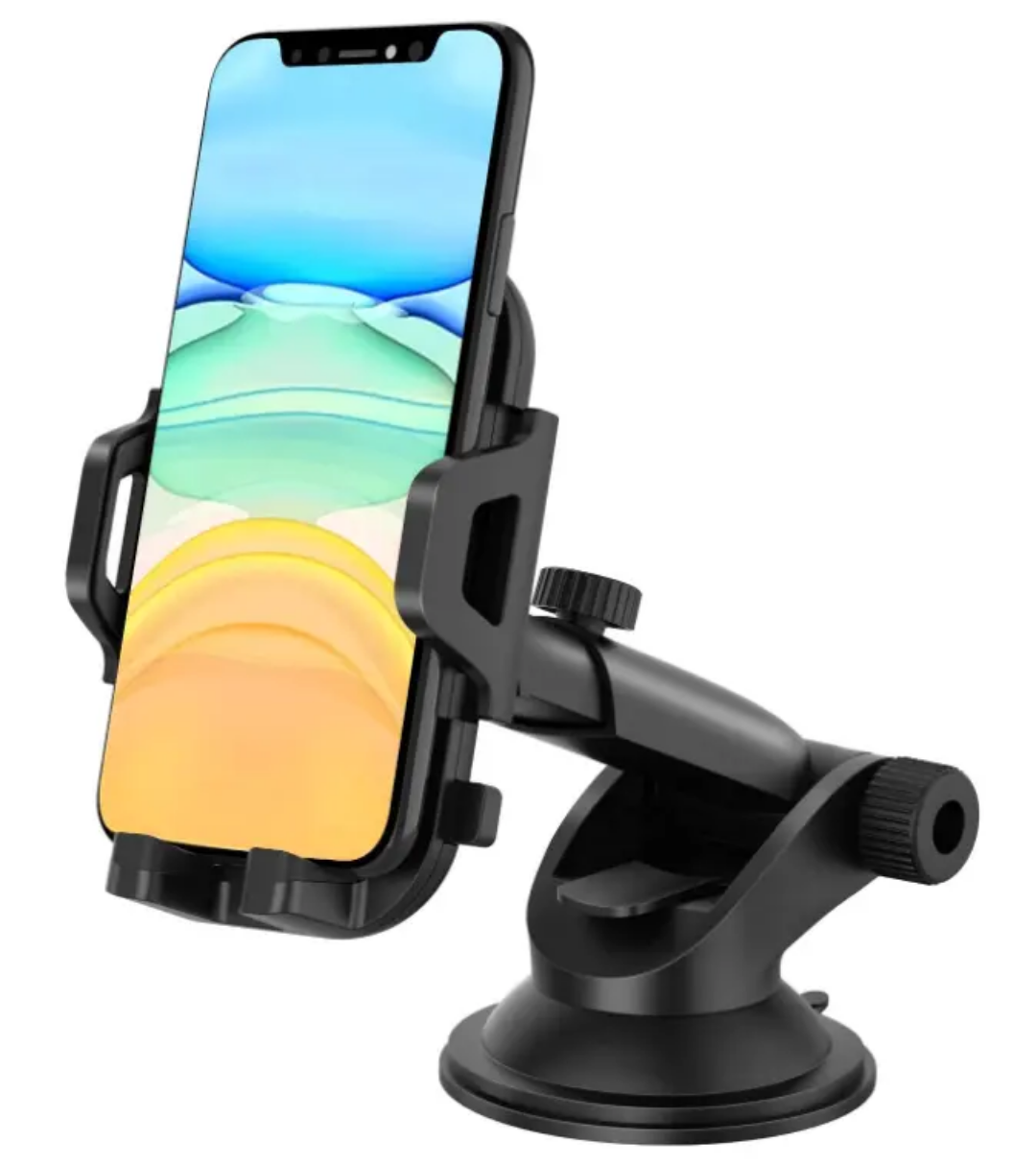 Picture of 2024 Universal 360° Rotating Metal Hook Car Phone Holder | Mobile Mount & Accessories for All Smartphones - Black