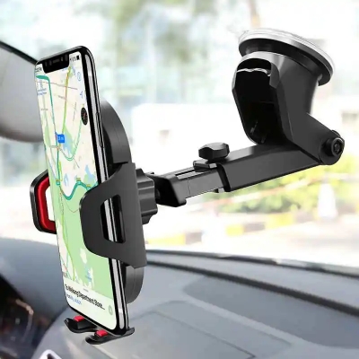 Picture of 2024 Universal 360° Rotating Metal Hook Car Phone Holder | Mobile Mount & Accessories for All Smartphones - Black