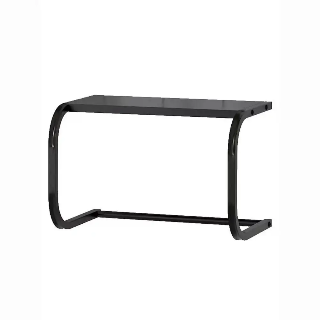 Picture of Hot Sale 2-Tier Expandable Microwave Oven Rack | Durable Steel & Plastic Countertop Shelf | Kitchen & Bathroom Organizer - Black