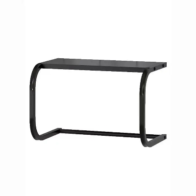 Picture of Hot Sale 2-Tier Expandable Microwave Oven Rack | Durable Steel & Plastic Countertop Shelf | Kitchen & Bathroom Organizer - Black