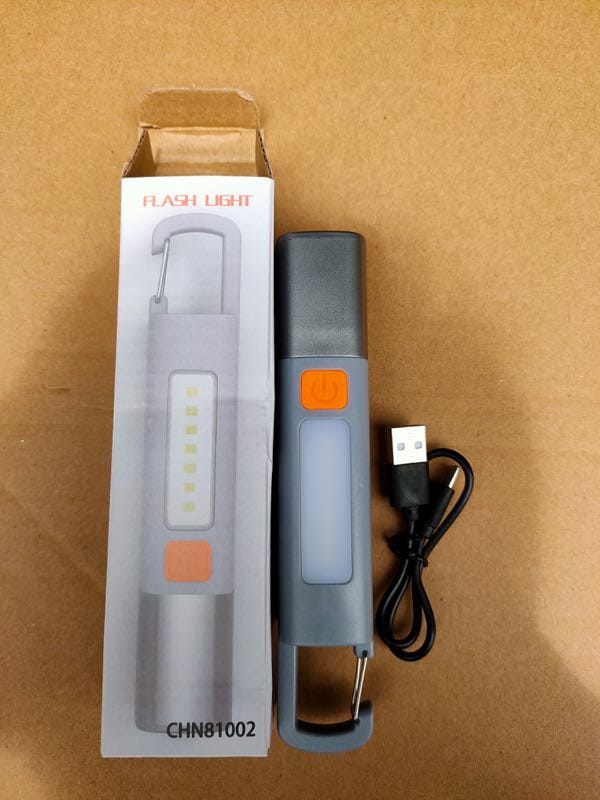 Picture of Hot Sale High-Power LED Portable Torch | Multifunction COB Zoomable Flashlight | USB Rechargeable & Waterproof Mini Light - Silver