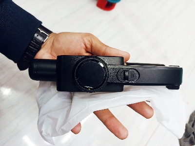 Picture of Q08 Aluminum material wireless remote Flexible Selfie Stick Hand Held Video Gimbal Stabilizer - Black