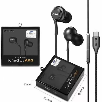 Picture of AKG Type-C & 3.5mm Wired In-Ear Earphones | High Definition Stereo HIFI Headset | Sport Headphones for Samsung S20, Note10, Note20 - Black