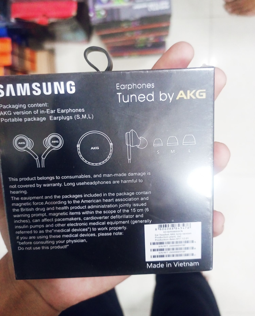 Picture of AKG Type-C & 3.5mm Wired In-Ear Earphones | High Definition Stereo HIFI Headset | Sport Headphones for Samsung S20, Note10, Note20 - Black