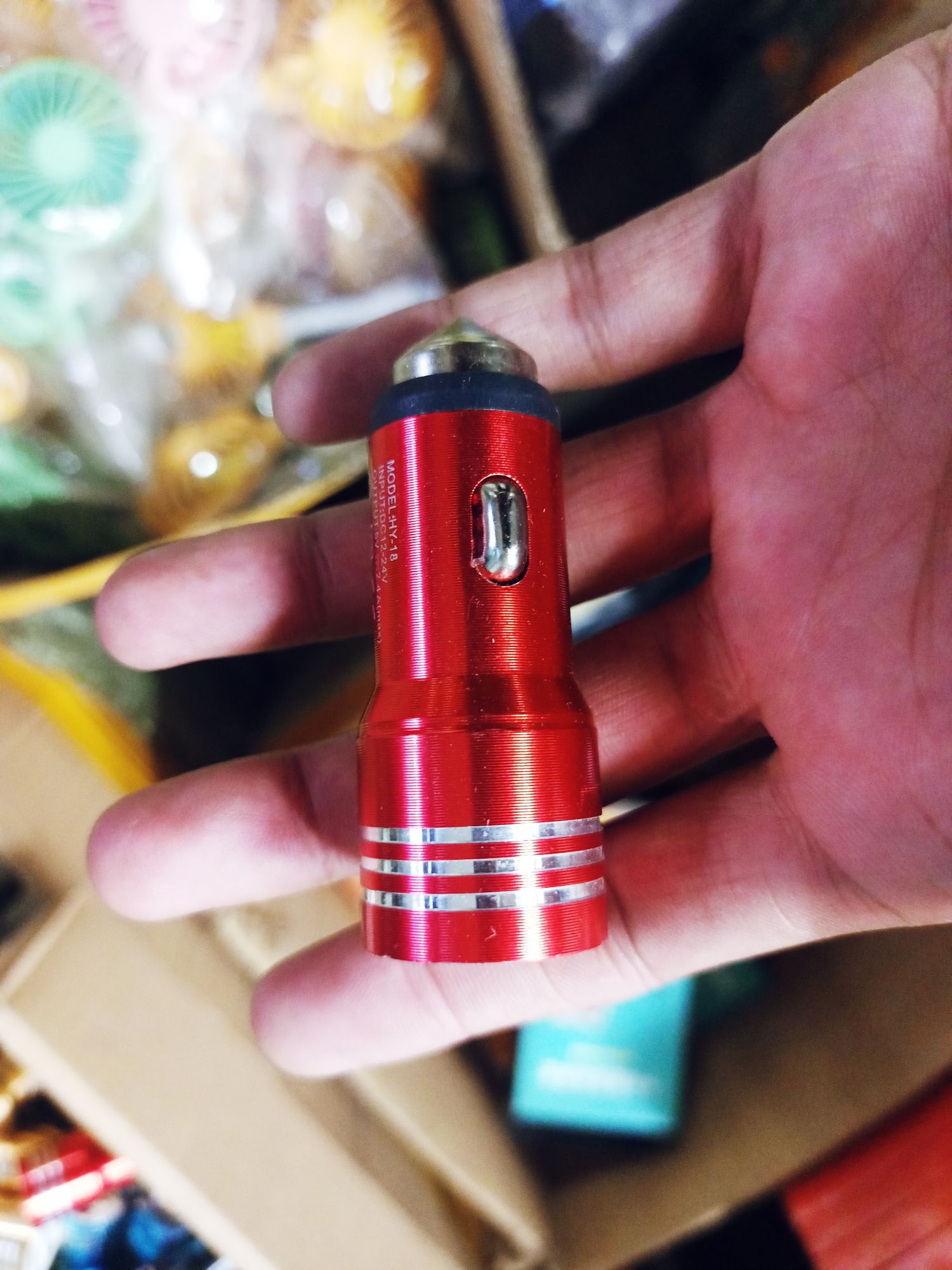 Picture of Car USB Turbo Electric Charger | Fast Charging Adapter for Mobile Phones | In-Car USB Power Supply - Multicolor