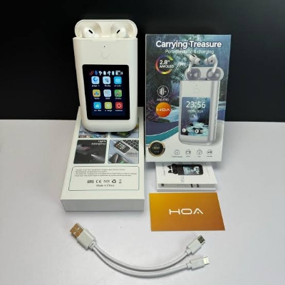 Picture of TF20 BOX Earphones + 8000mAh Power Bank + 2.8" Multimedia Screen | 3-in-1 Gadget Combo | Audio, Charging & Display Set - Multicolor