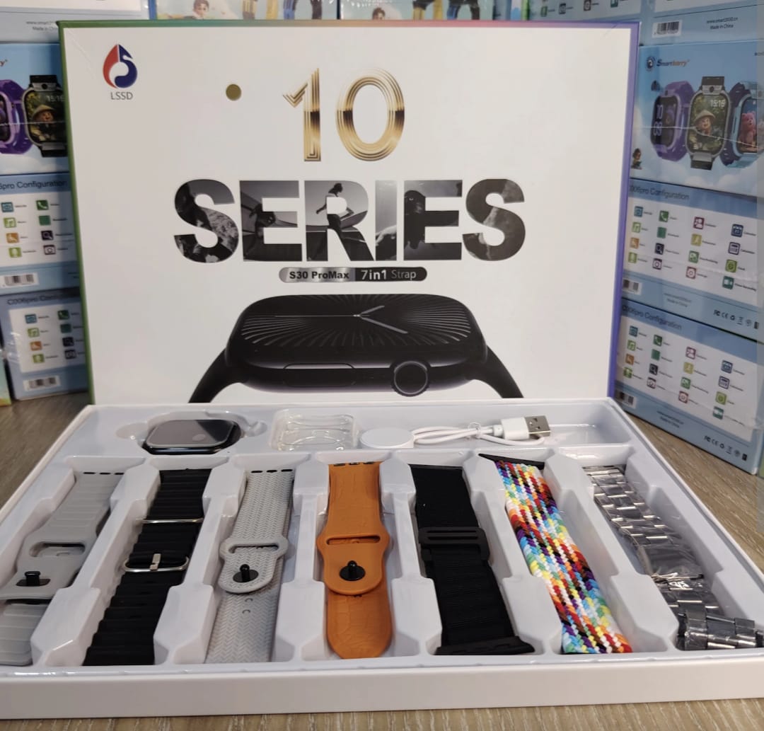 Picture of S10 Pro Max Smartwatch (7 Straps Combo) – Full Touch Screen, Health Monitor - Silver