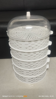 Picture of Hollow vegetable cover Dining Table Food Cover kitchen shelf 5 layer food dust cover anti-insect and anti-fly leftovers storage artifact