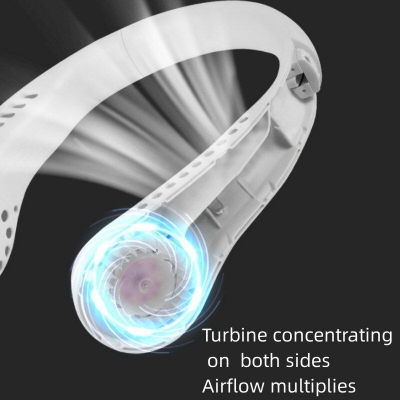 Picture of Mini Neck Portable Hanging Air Cooler | Rechargeable Personal Fan | Summer Sport Neck Fan for Outdoor & Home Use - Multicolor